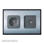 Broco Stop Kontak Double Gang Vertical Integra Series (Power Socket/Power Outlet)