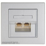 Broco Stop Kontak Jaringan 2-Ports (RJ45) Plano Series (Network Socket)