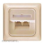 Broco Stop Kontak Jaringan Universal 2-Ports (RJ45/RJ12/RJ11) Lugano Series (Network Socket)