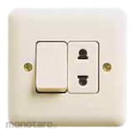 Broco Stop Kontak Universal + Saklar Tunggal New Gee Standard Line (Power Socket/Power Outlet)