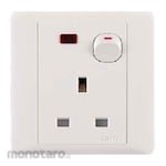Chint Stop Kontak AC UK Socket + Lampu Indicator (Power Socket/Power Outlet)