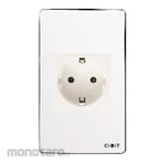 Chint Stop Kontak Dinding 2-Gang German Series (Power Socket/Power Outlet)