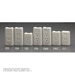 ESCO 125V / 15A square outlet (2 ports / grounded)