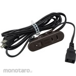 ESCO AC125V / 15Ax2m Outlet / embedded (with switch / brown)