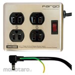 Fargo Stop Kontak Steel AC 4-Gang Silver (Power Socket/Power Outlet)
