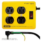 Fargo Stop Kontak Steel AC 4-Gang Yellow (Power Socket/Power Outlet)
