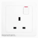 Hager Stop Kontak 1-Gang 13A + Saklar (Power Socket/Power Outlet)