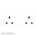 Hager Stop Kontak 2-Gang 13A + Saklar (Power Socket/Power Outlet)