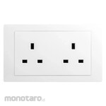 Hager Stop Kontak 2-Gang 13A (Power Socket/Power Outlet)
