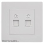 Hager Stop Kontak 2-Gang Jaringan RJ11 (Data Socket)
