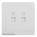 Hager Stop Kontak 2-Gang Jaringan RJ45 CAT.6 (Data Socket)