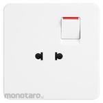 Hager Stop Kontak 2-Pins 10A + Saklar (Power Socket/Power Outlet)