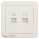 Hager Stop Kontak Jaringan RJ11 + RJ45 CAT.6 (Data Socket)