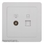 Hager TV + RJ45 Cat5e outlet