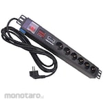 Indorack Stop Kontak PDU 6-Gang + Digital Display Volt (Power Distribution Unit)