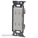 Jimbo Electric Stop Kontak 2-Gang - Metal Frame (Power Socket/Power Outlet)