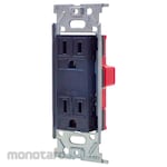 Jimbo Electric Stop Kontak Arde 2-Gang - Metal Frame (Power Socket Grounded)
