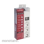 LOYAL Stop Kontak 3-Gang + Port USB (Power Socket/Power Outlet)