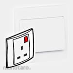 Legrand Stop Kontak Neon Mallia Series (Power Socket/Power Outlet)