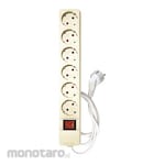 Meval Stop Kontak Isi 6 + Saklar + Kabel (Power Socket)