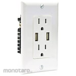 Non Brand Stop Kontak Komersial Straight Blade + Port USB (Power Socket/Power Outlet)