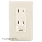 Panasonic Stop Kontak Arde 2-Gang Flat (Power Socket Grounded)