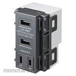 SANWA SUPPLY Stop Kontak USB Tanam dengan AC (Power Socket/Power Outlet)