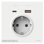 SIMON ELECTRIC Stop Kontak Schuko + Port USB A + C Chargers (Power Socket/Power Outlet)