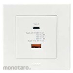 SIMON ELECTRIC Stop Kontak USB 5V 3A + Port Tipe-C 30W (USB Socket)