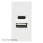 SIMON ELECTRIC Stop Kontak USB A + Port Tipe-C 2.1A 1M (USB Socket)