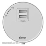 SIMON ELECTRIC Stop Kontak USB Tipe Bulat White DC5V2.1A (USB Socket)