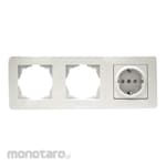 Schneider Electric Stop Kontak 1-Gang Schuko CP + 2 Frame (Power Socket)