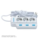 Shukaku Stop Kontak dengan Kabel + Multi Saklar (Power Socket/Power Outlet)