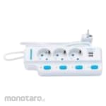 Shukaku Stop Kontak dengan Kabel + Port USB (Power Socket USB)