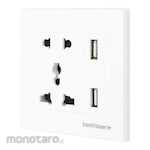 Taffware Stop Kontak Universal UK-EU-US + 2 Port USB (Power Socket/Power Outlet)