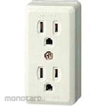 Toshiba Lighting & Technology Square Double Outlet With Ground