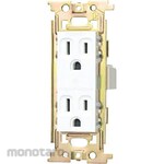 Toshiba Lighting & Technology Stop Kontak Arde 2-Gang E'S Wide Series (Power Socket Grounded)
