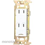 Toshiba Lighting & Technology Stop Kontak Arde 2-Gang E'S Wide Series (Power Socket Grounded)