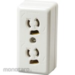 Toshiba Lighting & Technology Stop Kontak Arde 2-Gang Persegi (Power Socket Grounded)