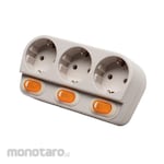 Uticon Stop Kontak Arde 3-Gang (Power Socket Grounded)