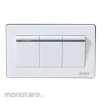Chint Saklar 3 Gang 1 Way Switch