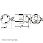 AMERICAN DENKI Plug Head Grounding 3P Hook Type (Steker Arde)