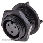 BULGIN Bulgin Circular Connector, 3-Pole, Miniature, Rear Mount, PX0413/03S