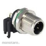 BULGIN Circular connector, 4 poles, M12, panel mount, 25 pieces per box