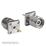 BULGIN Coaxial Connector Male/Female Flange Mount Circular Coaxial Connector