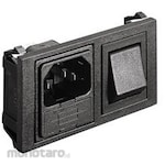 BULGIN IEC Connector Male Snap-in 10A 5 x 20mm