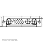 FCT - A MOLEX COMPANY D-sub connector 10 poles male panel mount