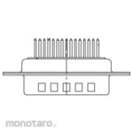 FCT - A MOLEX COMPANY D-sub connector 15 poles male PCB mount