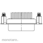 FCT - A MOLEX COMPANY D-sub connector 9 poles female PCB mount