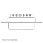 FCT - A MOLEX COMPANY D-sub connector, 37 poles, female, panel mount, 50 pieces per box